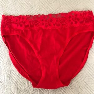 Red Victoria’s Secret underwear, size XL